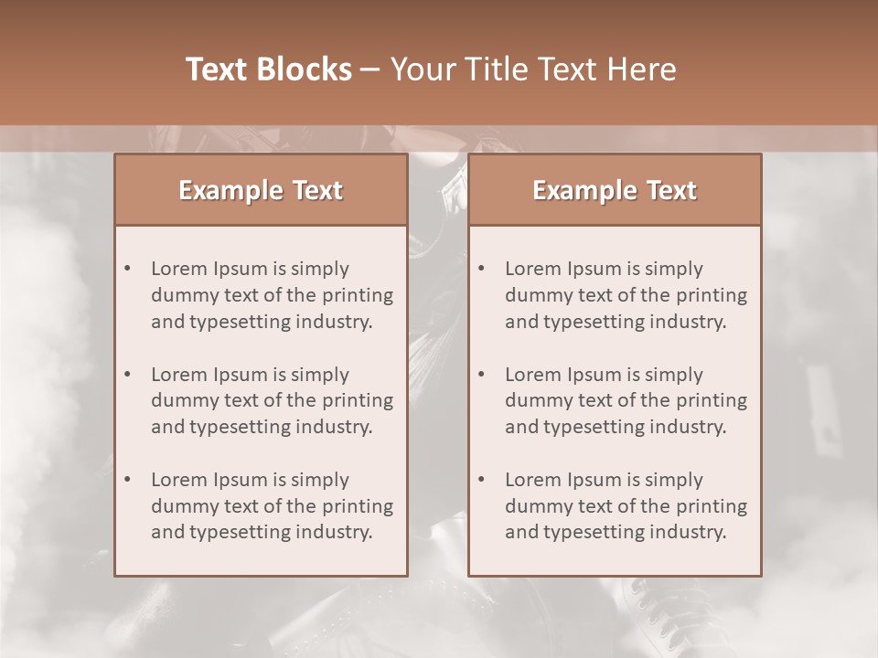 Gun N Girl PowerPoint Template