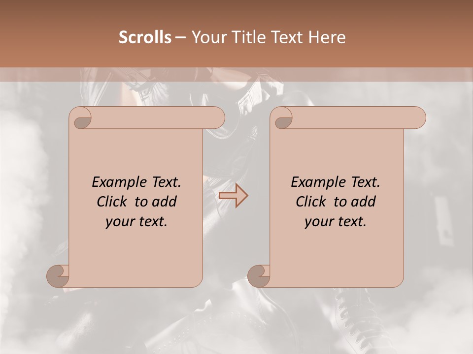 Gun N Girl PowerPoint Template