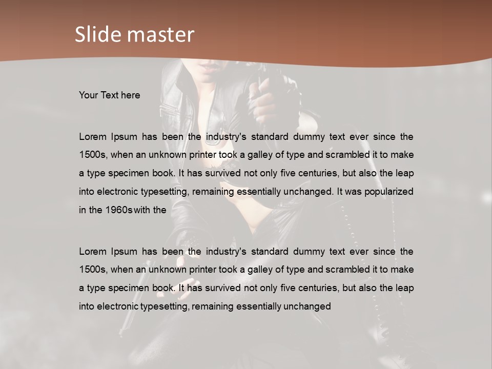 Girl Holding Gun PowerPoint Template