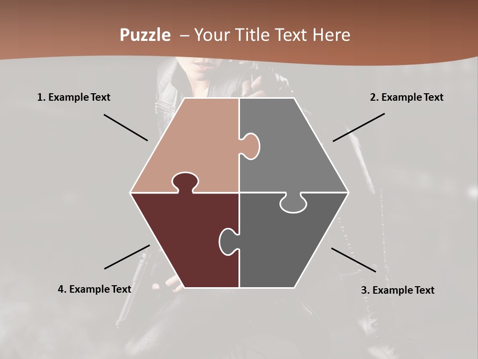 Girl Holding Gun PowerPoint Template