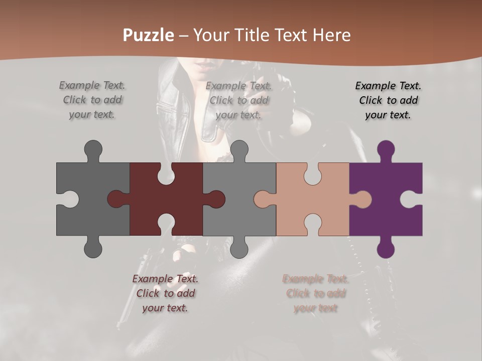 Girl Holding Gun PowerPoint Template