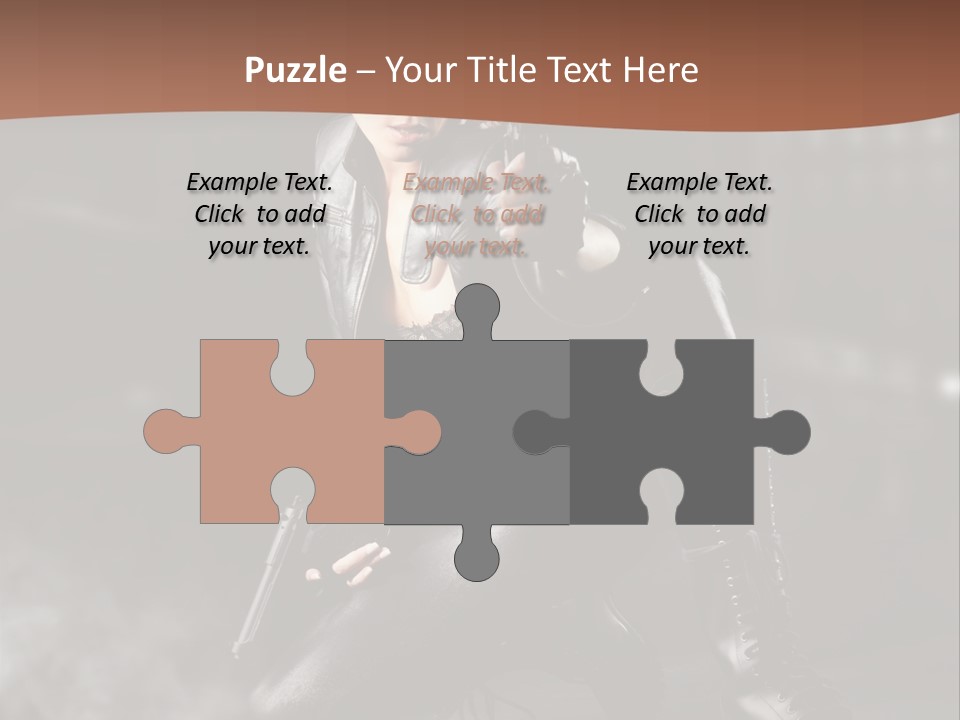 Girl Holding Gun PowerPoint Template