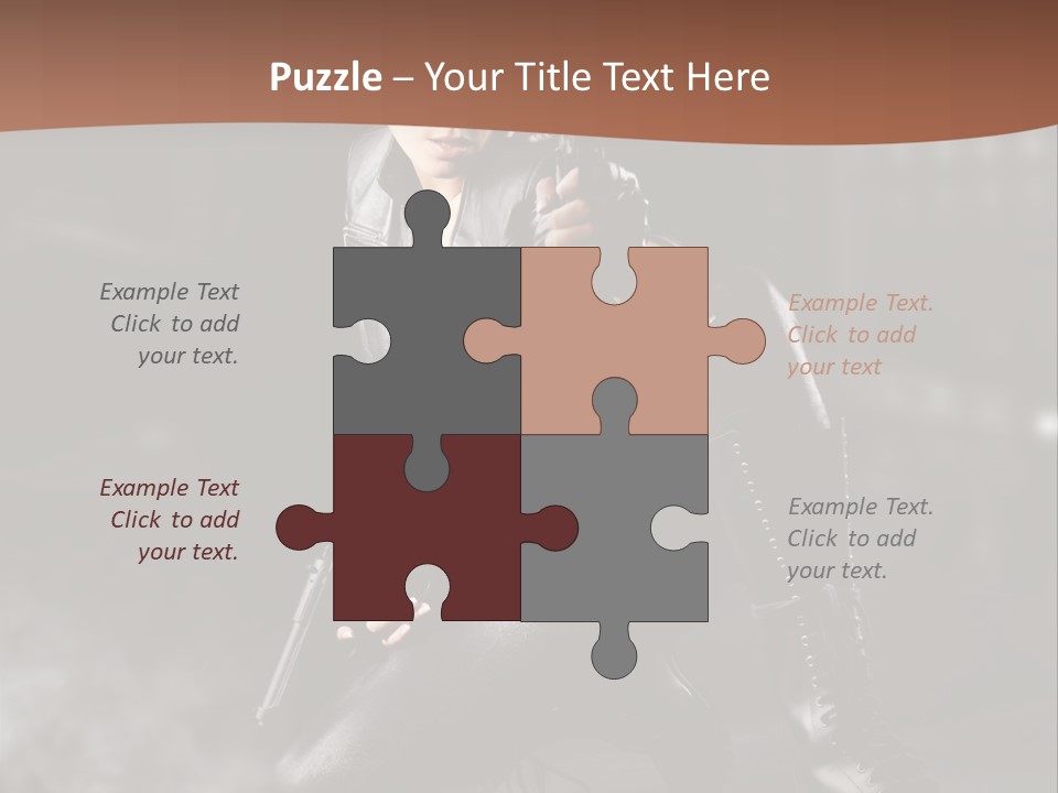 Girl Holding Gun PowerPoint Template