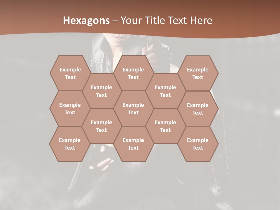 Girl Holding Gun PowerPoint Template