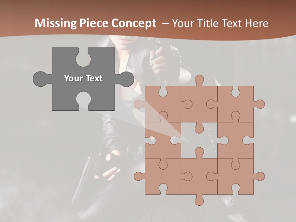 Girl Holding Gun PowerPoint Template