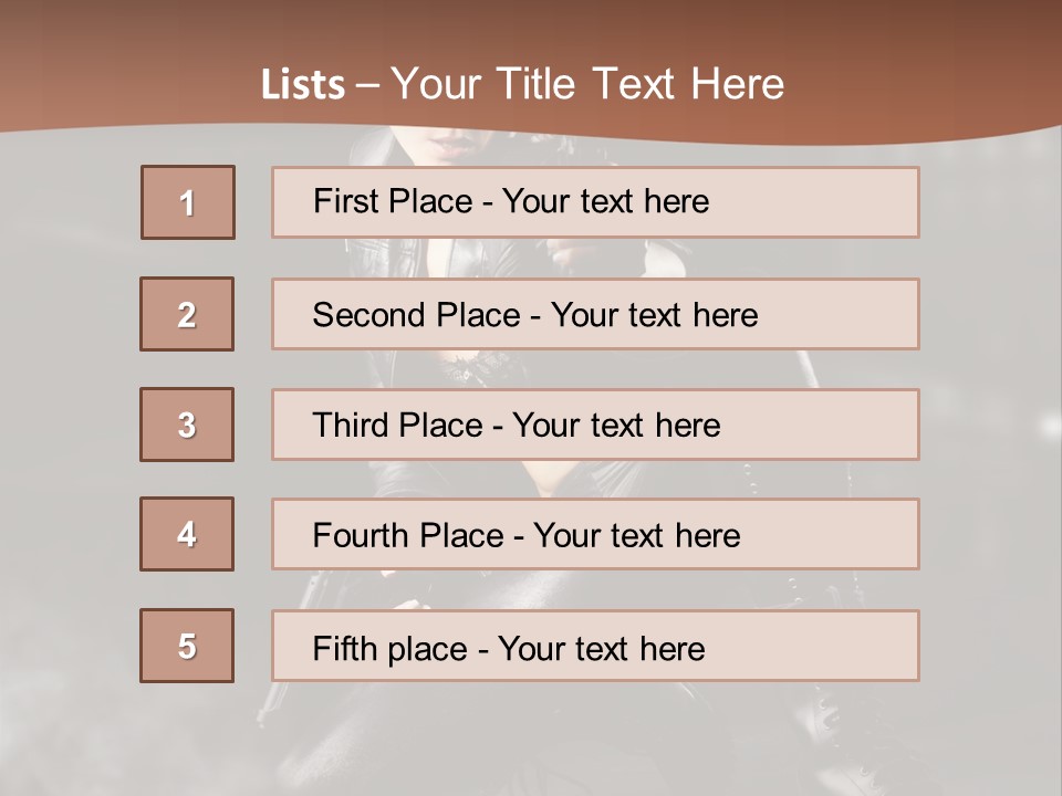 Girl Holding Gun PowerPoint Template