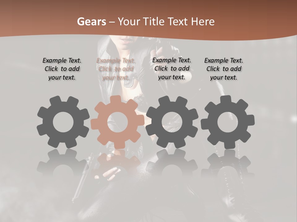 Girl Holding Gun PowerPoint Template