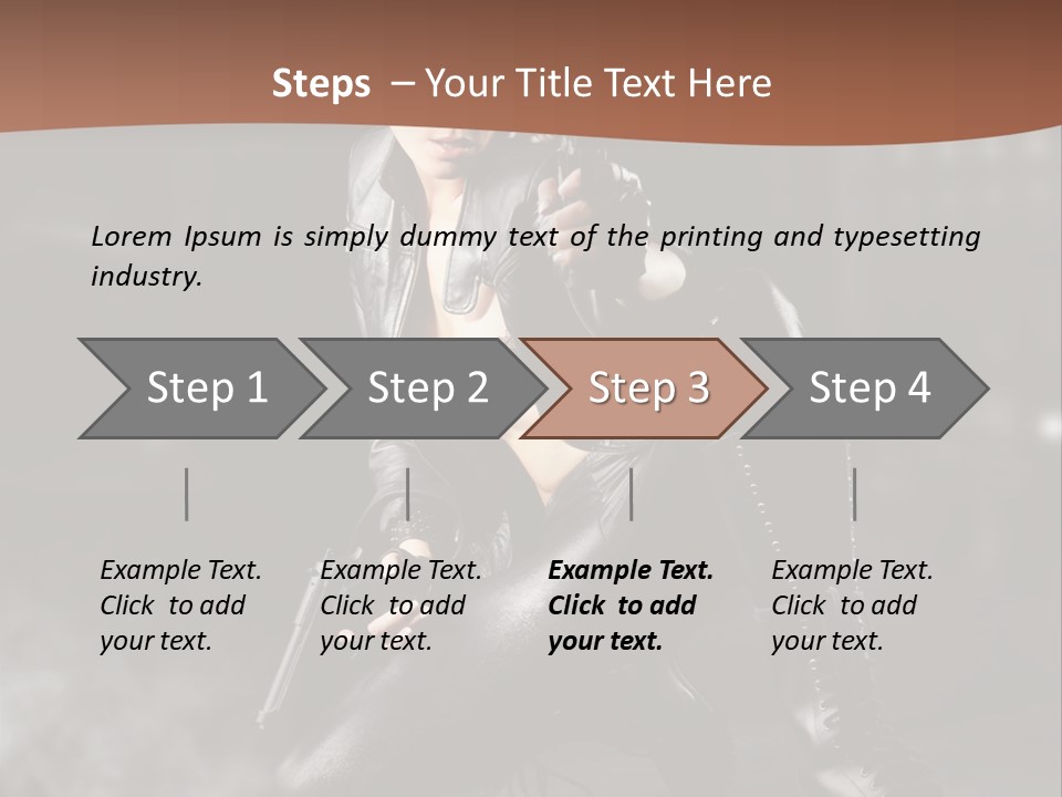 Girl Holding Gun PowerPoint Template