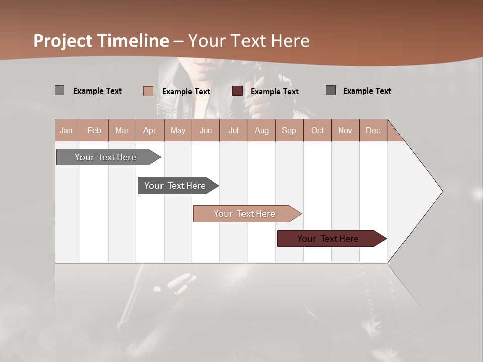 Girl Holding Gun PowerPoint Template