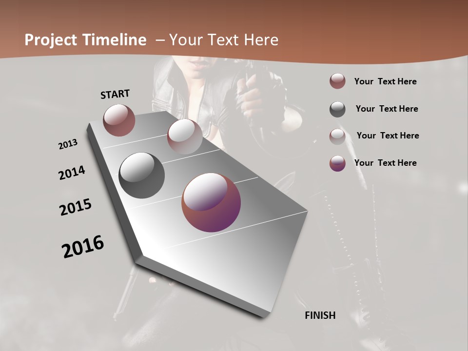 Girl Holding Gun PowerPoint Template