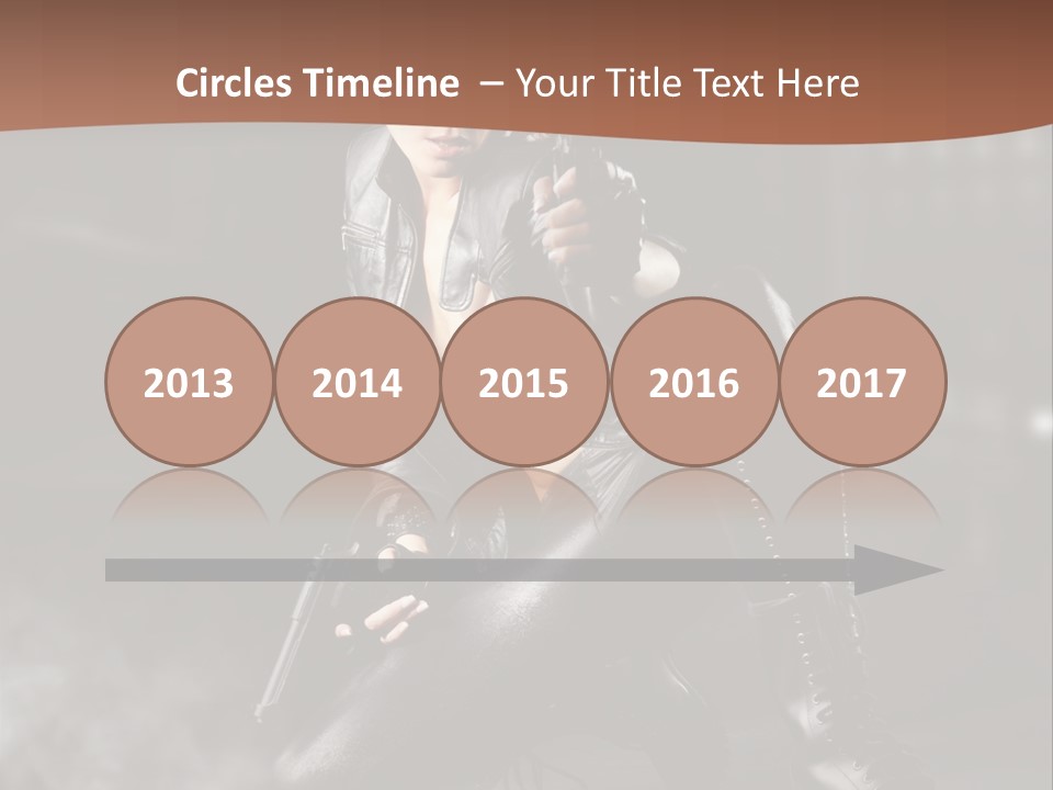 Girl Holding Gun PowerPoint Template