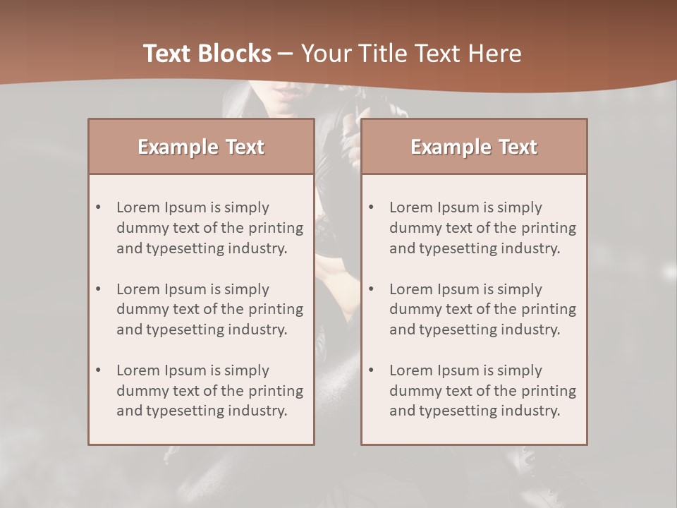 Girl Holding Gun PowerPoint Template