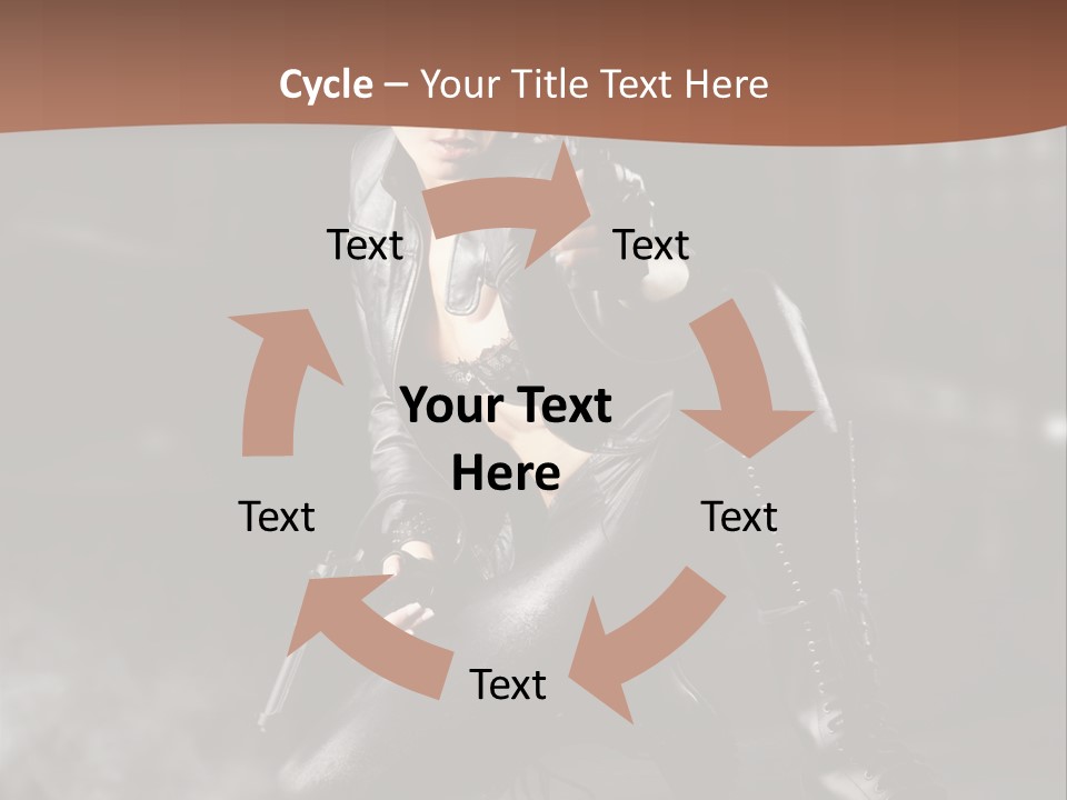 Girl Holding Gun PowerPoint Template