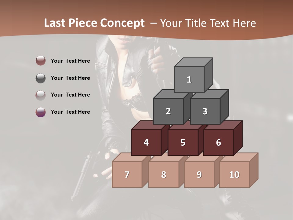 Girl Holding Gun PowerPoint Template