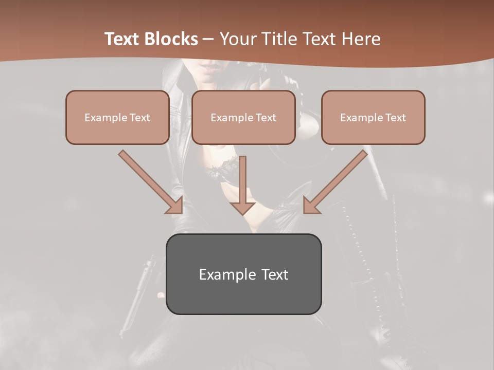 Girl Holding Gun PowerPoint Template