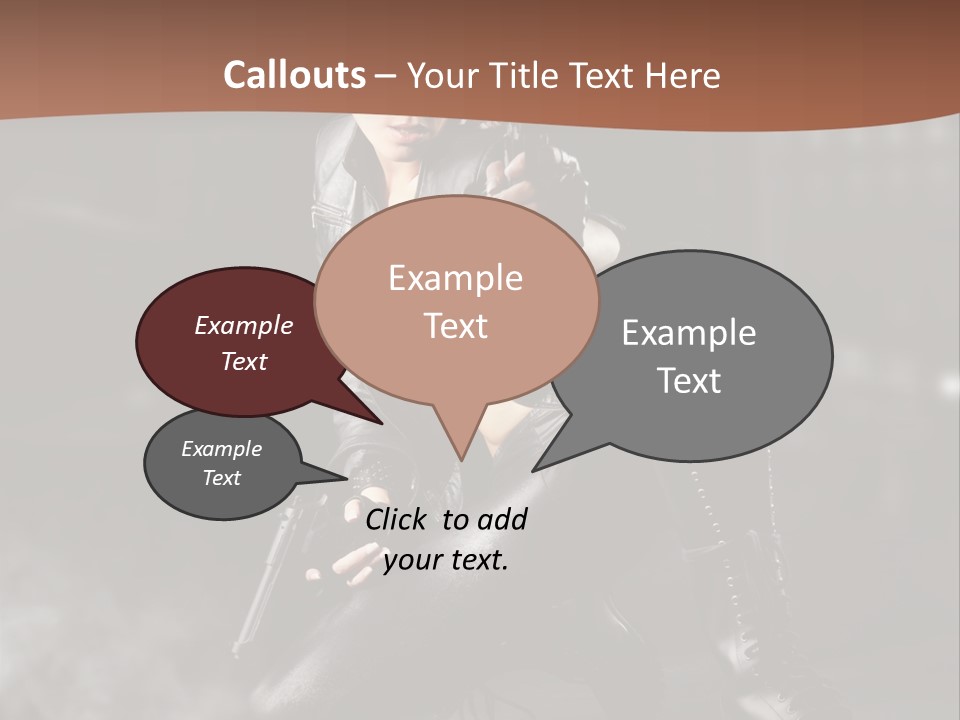 Girl Holding Gun PowerPoint Template