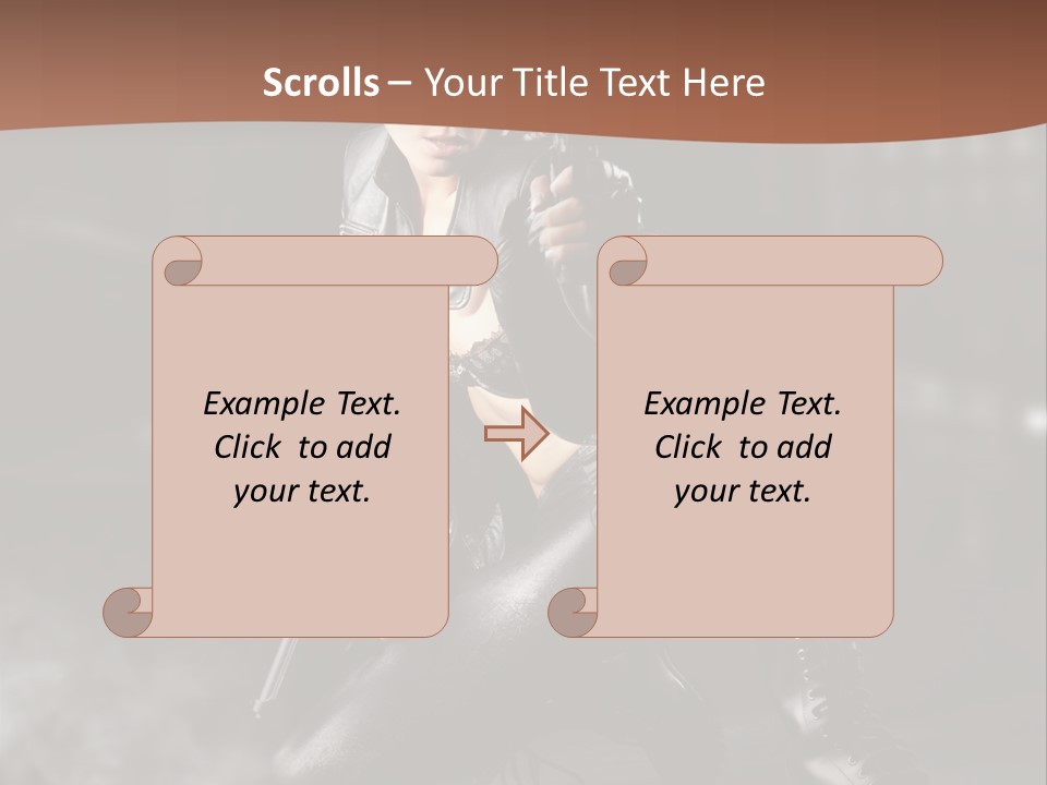 Girl Holding Gun PowerPoint Template