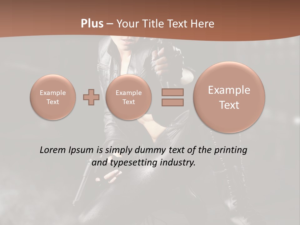 Girl Holding Gun PowerPoint Template