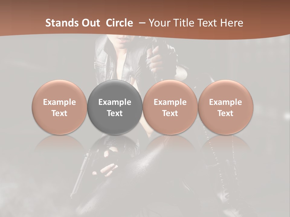 Girl Holding Gun PowerPoint Template