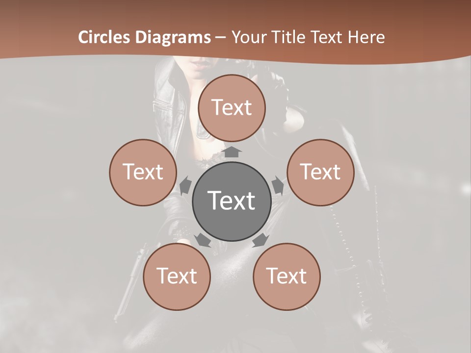 Girl Holding Gun PowerPoint Template