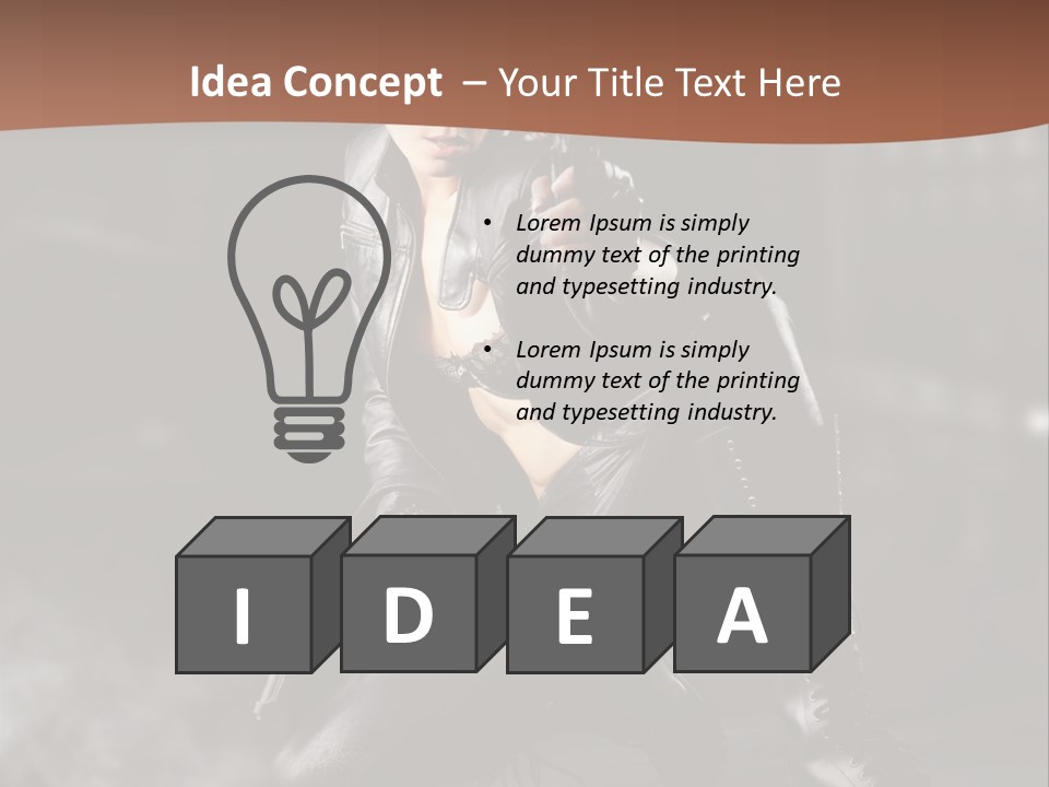 Girl Holding Gun PowerPoint Template