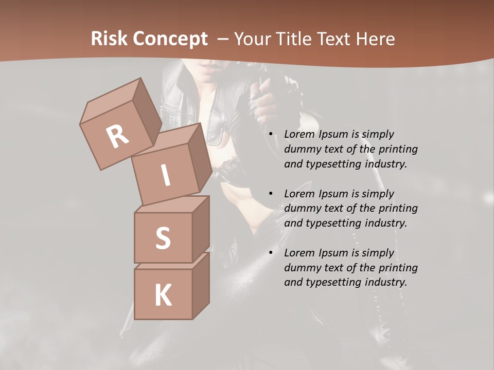 Girl Holding Gun PowerPoint Template