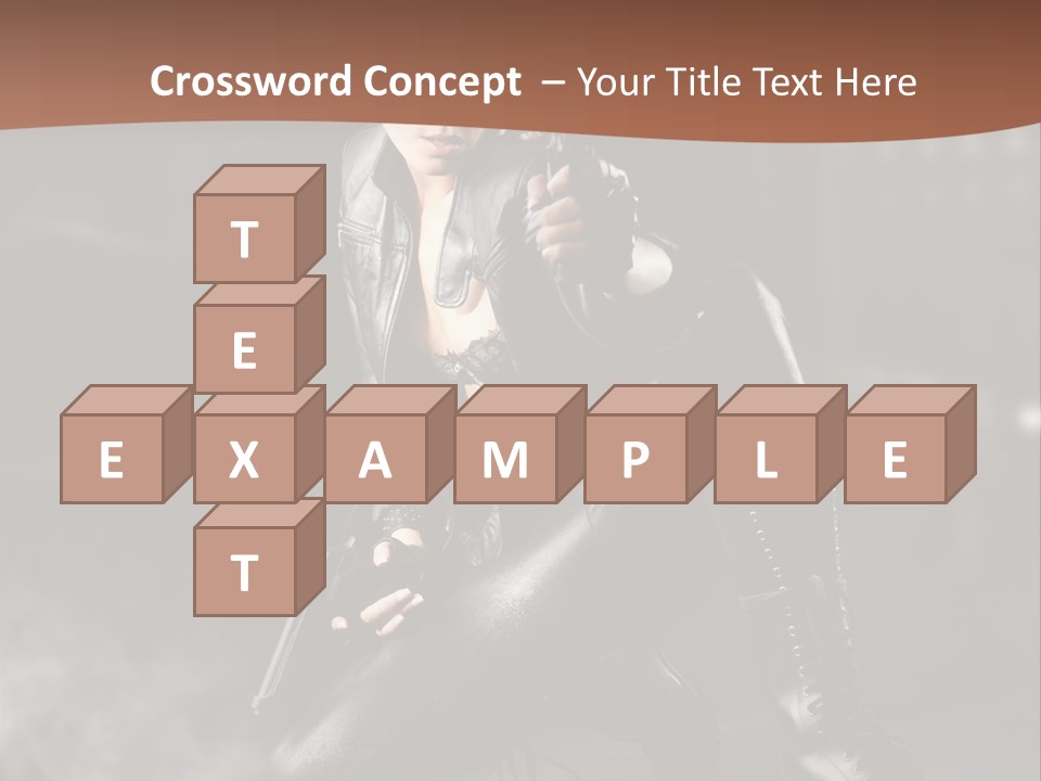 Girl Holding Gun PowerPoint Template