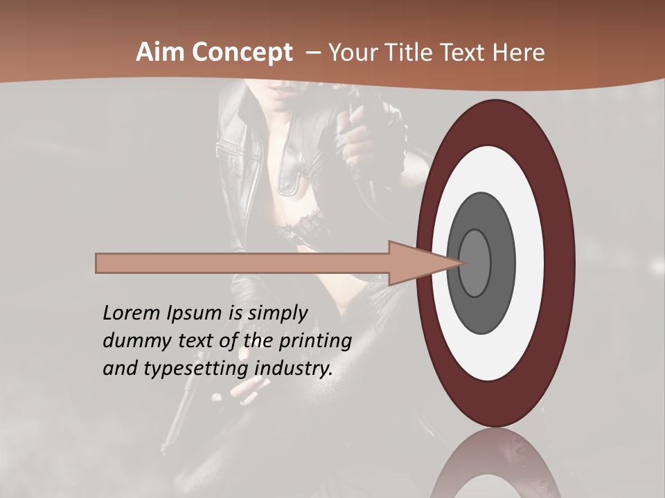 Girl Holding Gun PowerPoint Template