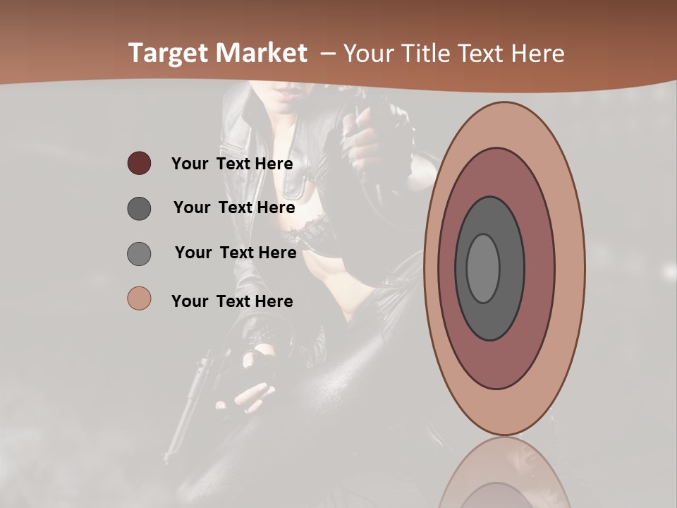 Girl Holding Gun PowerPoint Template