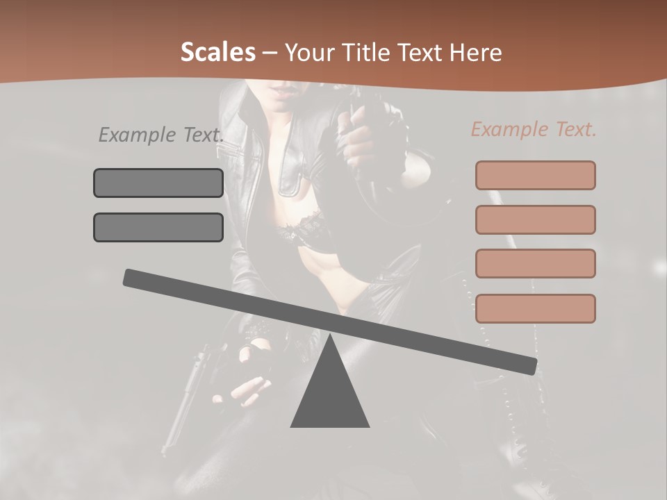 Girl Holding Gun PowerPoint Template