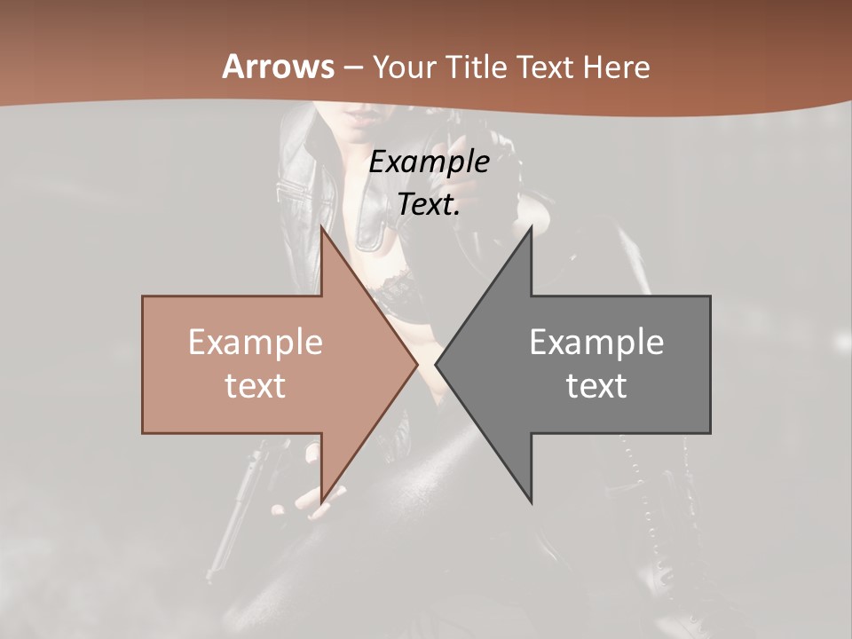 Girl Holding Gun PowerPoint Template