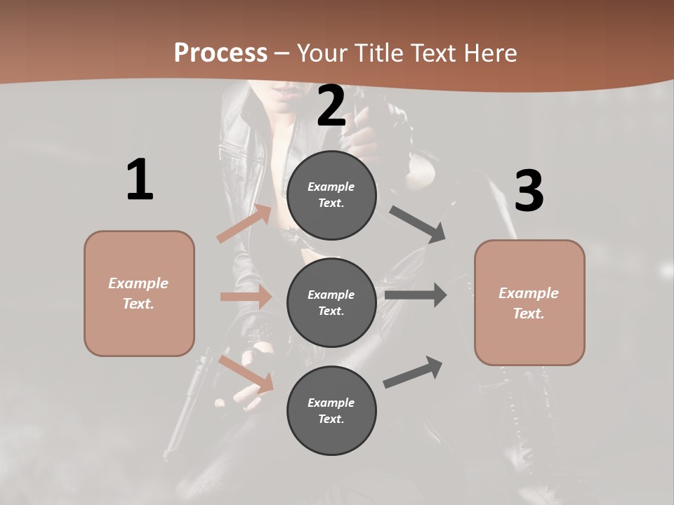 Girl Holding Gun PowerPoint Template