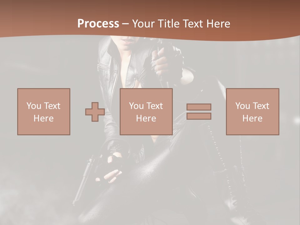 Girl Holding Gun PowerPoint Template
