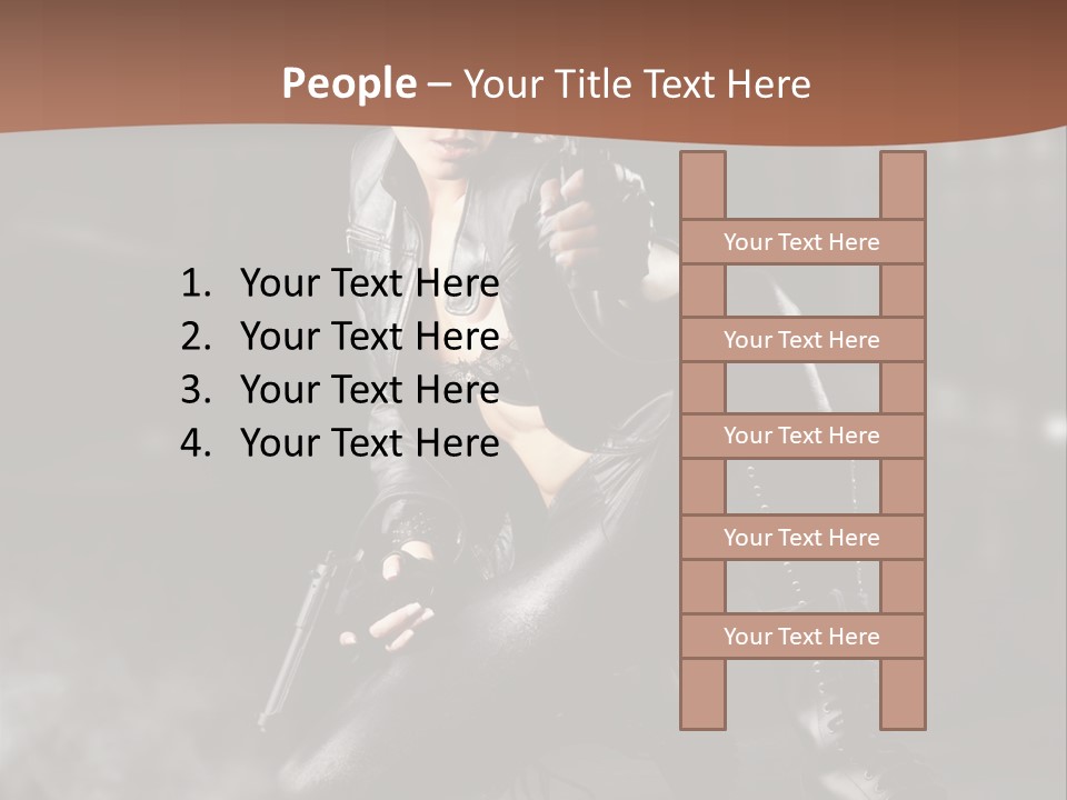 Girl Holding Gun PowerPoint Template