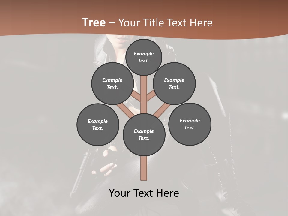 Girl Holding Gun PowerPoint Template