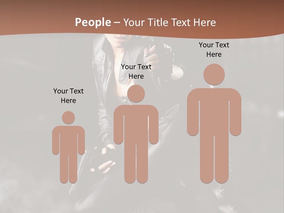 Girl Holding Gun PowerPoint Template