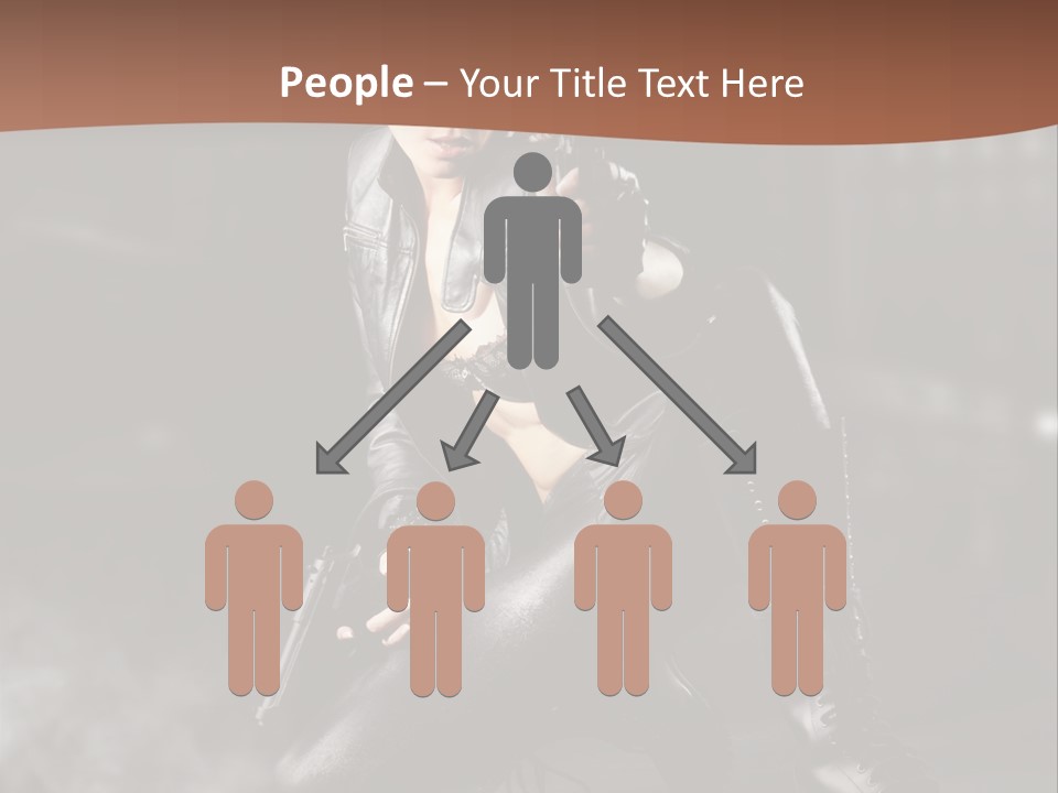 Girl Holding Gun PowerPoint Template