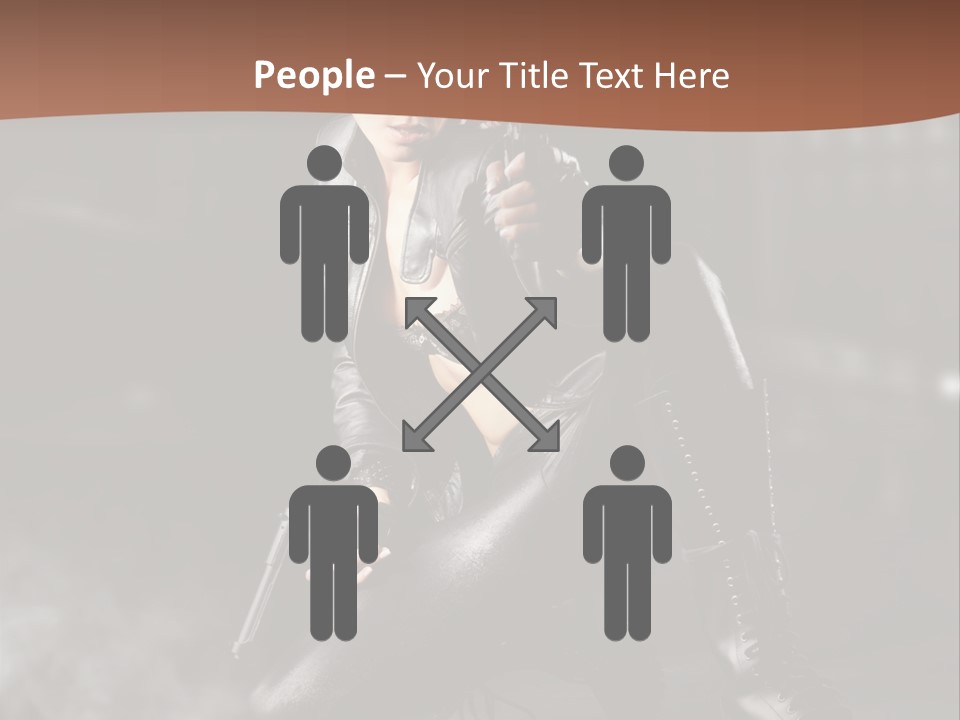 Girl Holding Gun PowerPoint Template