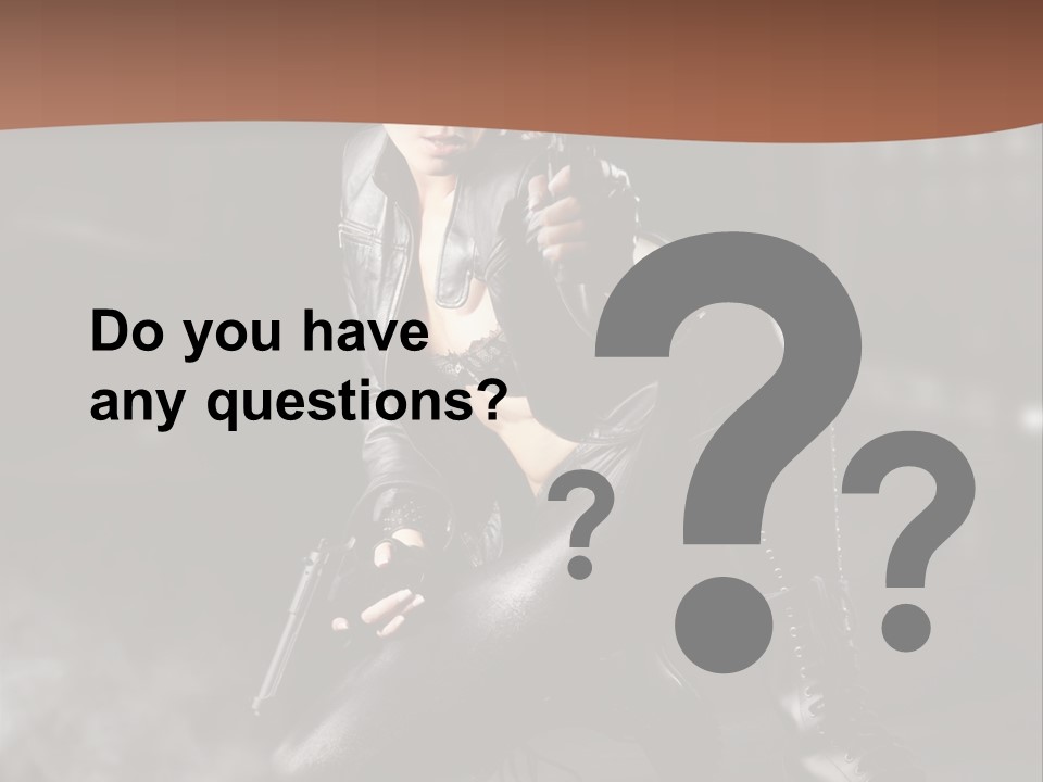 Girl Holding Gun PowerPoint Template