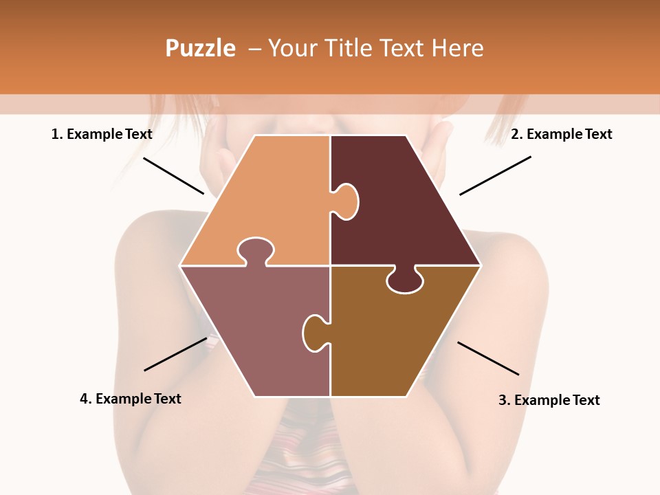 Little Girl With White Background PowerPoint Template