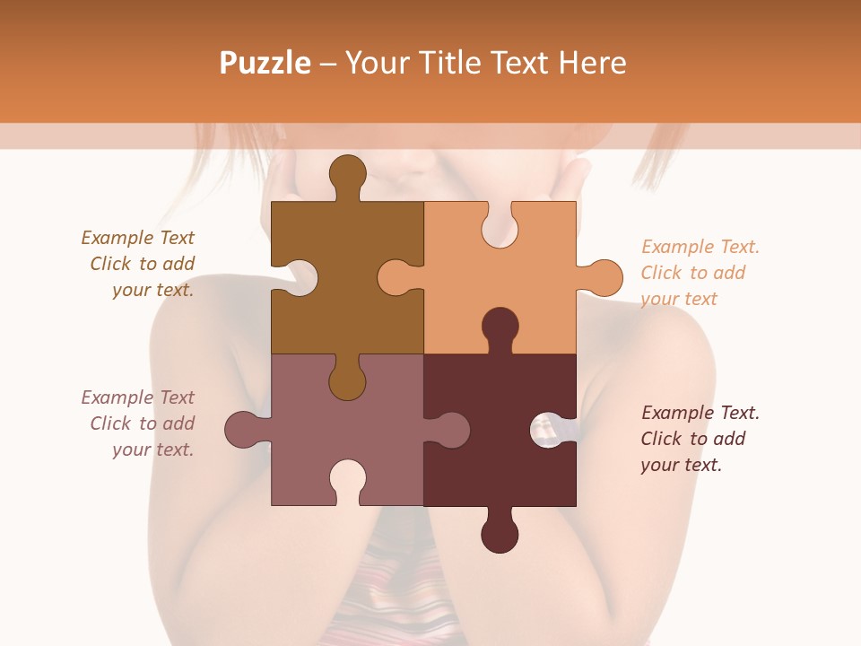 Little Girl With White Background PowerPoint Template