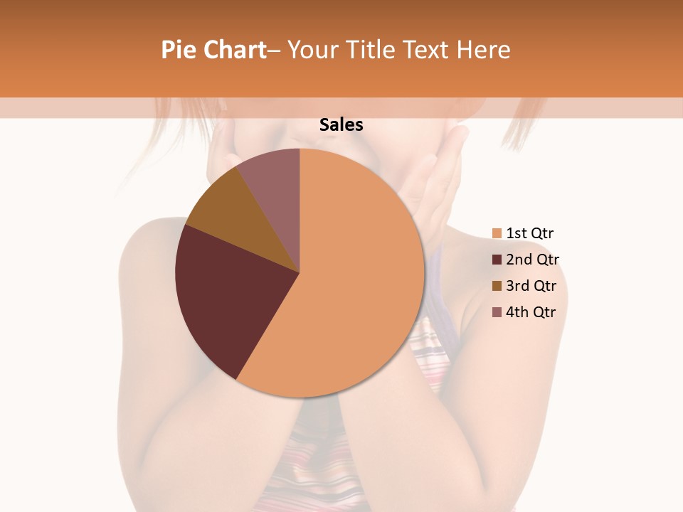 Little Girl With White Background PowerPoint Template