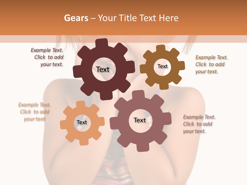 Little Girl With White Background PowerPoint Template