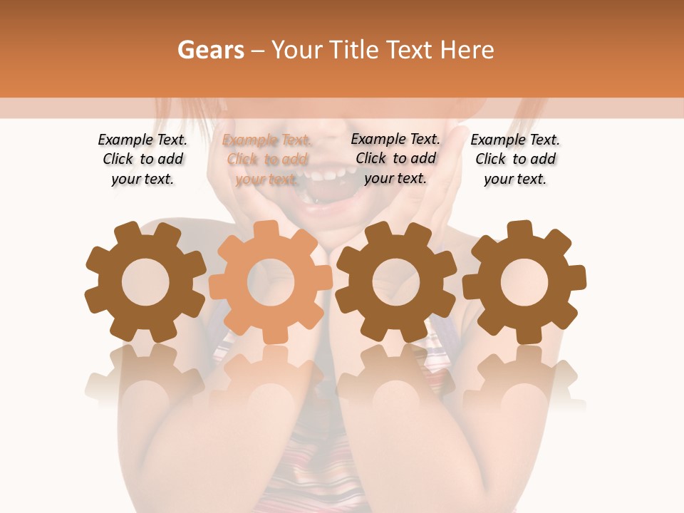 Little Girl With White Background PowerPoint Template