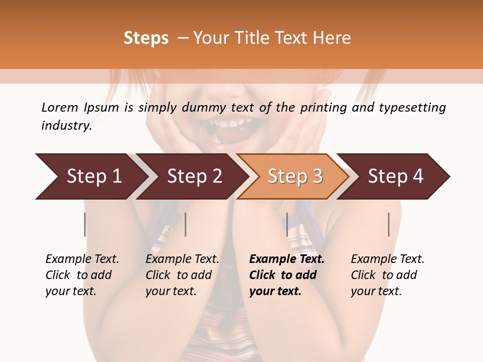 Little Girl With White Background PowerPoint Template