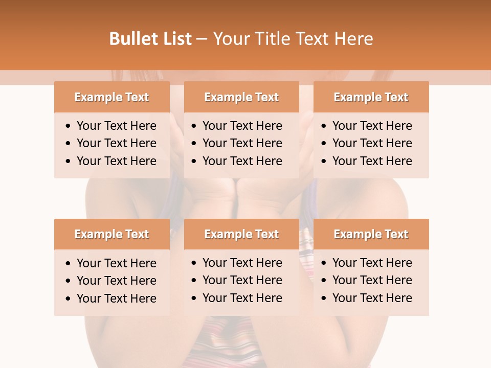 Little Girl With White Background PowerPoint Template