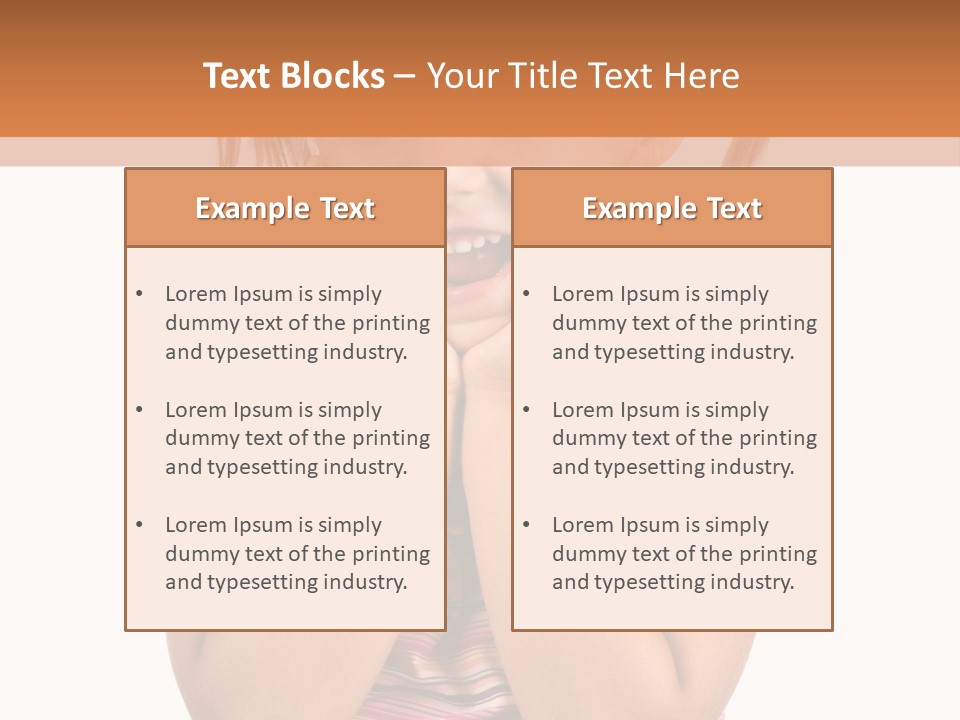 Little Girl With White Background PowerPoint Template