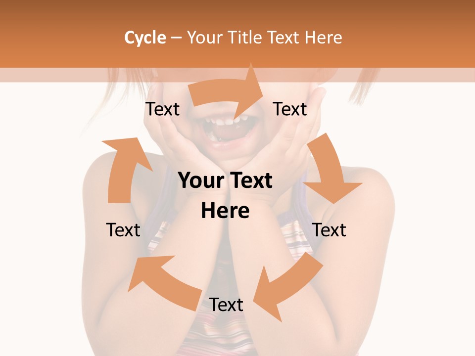 Little Girl With White Background PowerPoint Template