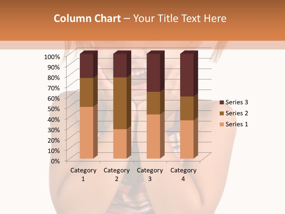 Little Girl With White Background PowerPoint Template