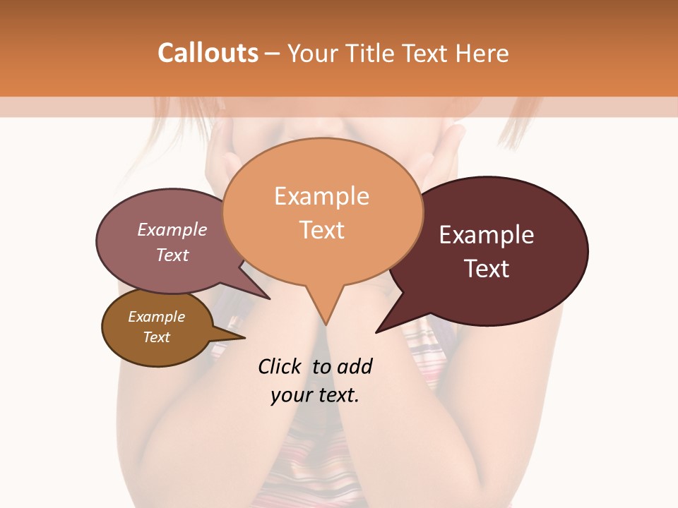 Little Girl With White Background PowerPoint Template